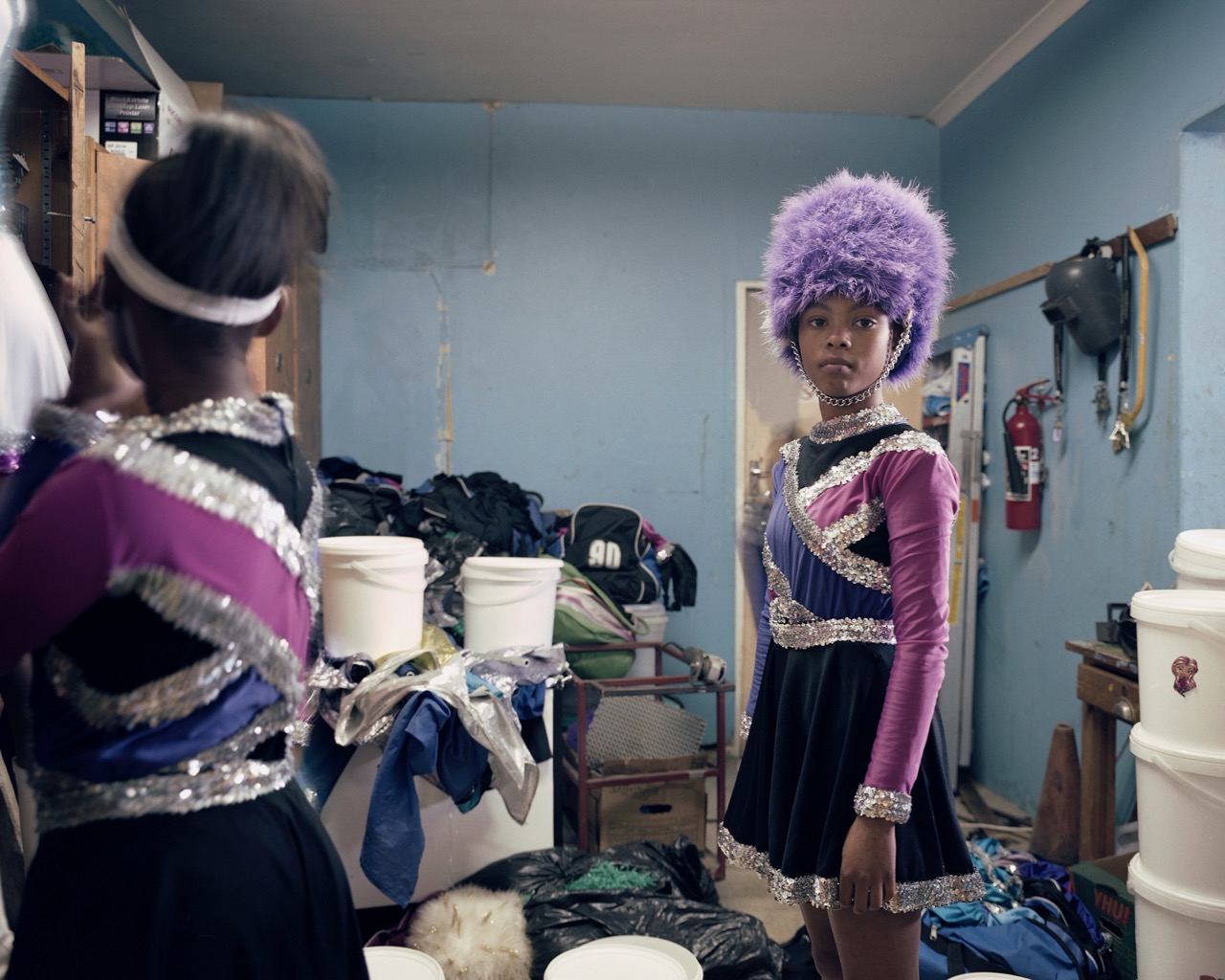 Photography by Alice Mann featuring young majorettes in South Africa